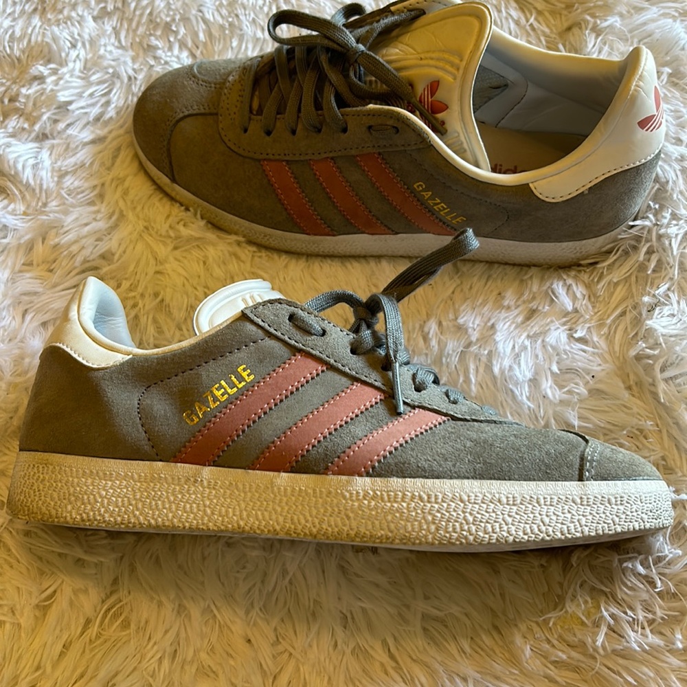 Size six used sneakers pink and grey